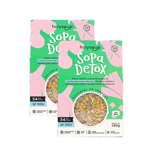 Kit 2X: Sopa Detox Sem Glúten Holysoup 130g Kit 2X: Sopa Detox Sem Glúten Holysoup 130g