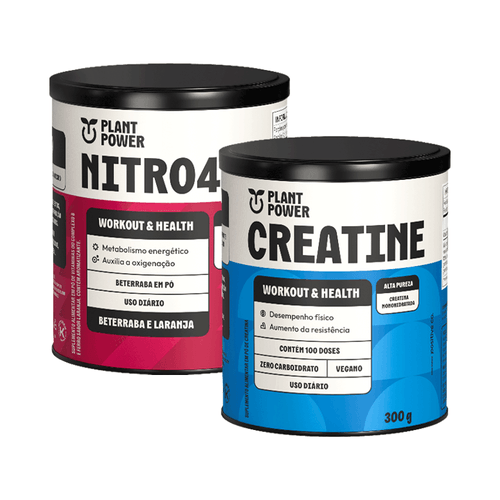 Kit Nitrato Nitro400 e Creatina Monohidratada Plant Power