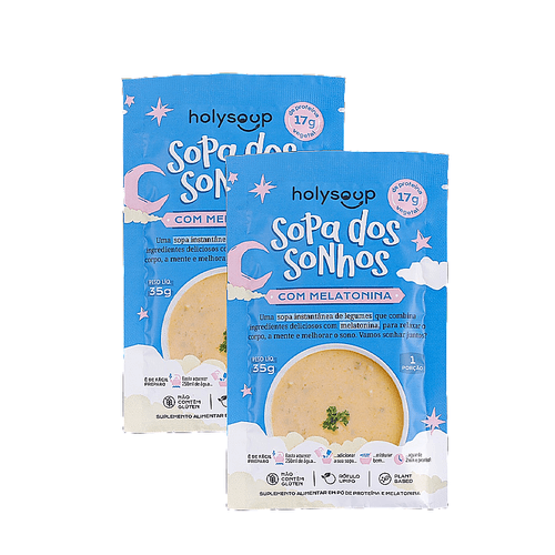 Kit 2X: Sopa dos Sonhos com Melatonina Sachê Holysoup 35g Kit 2X: Sopa dos Sonhos com Melatonina Sachê Holysoup 35g