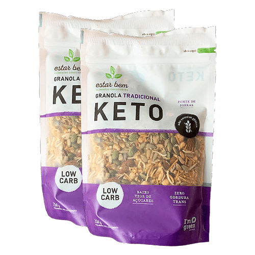 Kit 2X: Granola Keto Tradicional Sem Glúten Estar Bem 250g