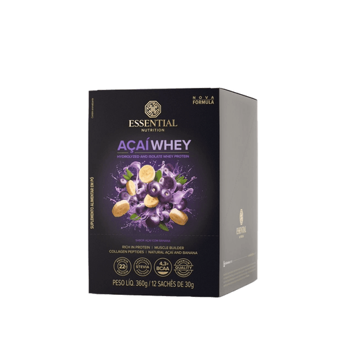 Açaí Whey 30g Essential Nutrition 12 Sachês