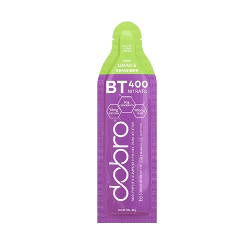BT Nitrato Limão e Gengibre com Cafeína Gel Dobro 30g Limão e Gengibre com Cafeína
