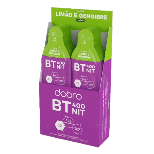 BT Nitrato Limão e Gengibre com Cafeína Gel 30g Dobro 10 Unidades