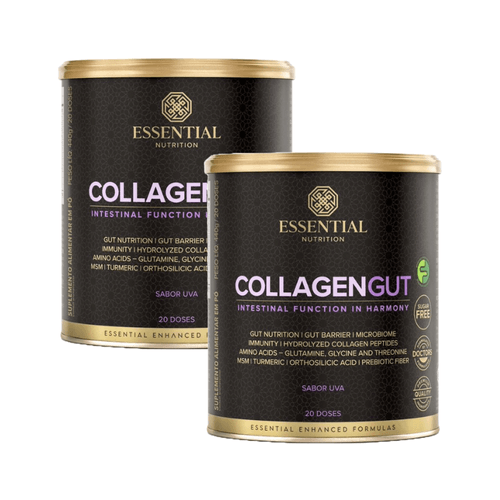 Kit 2X: Collagen Gut Colágeno Uva Essential Nutrition 440g