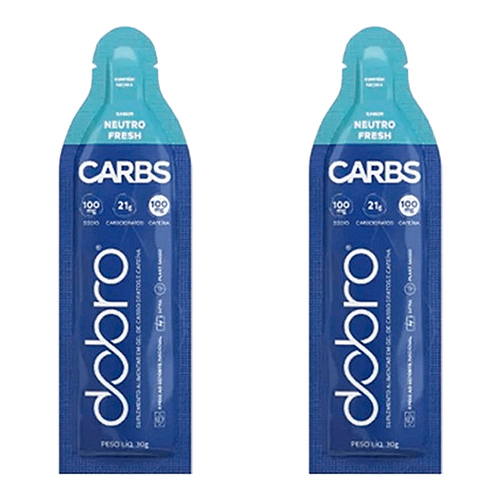 Kit 2X: Carbs Gel Neutro Fresh com Cafeína Dobro 30g Neutro Fresh com Cafeína