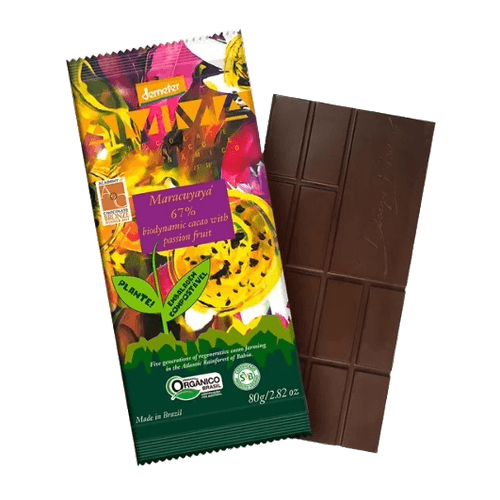 Chocolate Maracuyayá 67% Cacau com Maracujá Orgânico Biodinâmico Amma Chocolate 80g