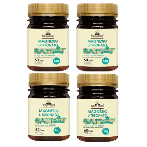 KIT 04 MAGNESIO L TREONATO 600MG FOLHAS E RAIZES KIT 04 MAGNESIO L-TREONATO 600MG FOLHAS E RAIZES