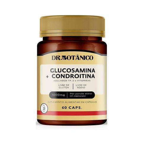 KIT 02 GLUCOSAMINA + CONDROITINA (COLLAGEN TP. 2 E VIT) 1000MG 60CAPS DR. BOTANICO