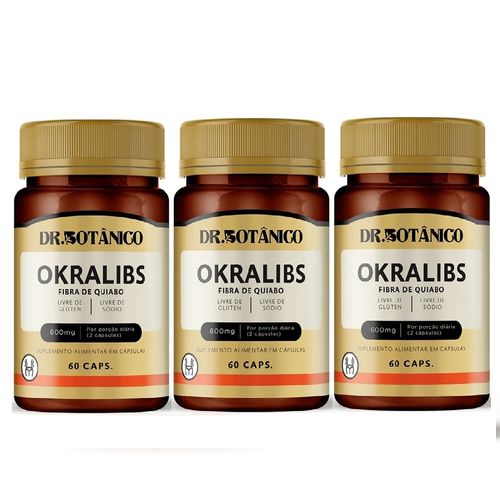 Kit 3 OKRALIBS 600MG 60CAPS DR. BOTANICO