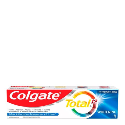 Kit Creme Dental Colgate Total 12 Whitening 90g 4 Unidades