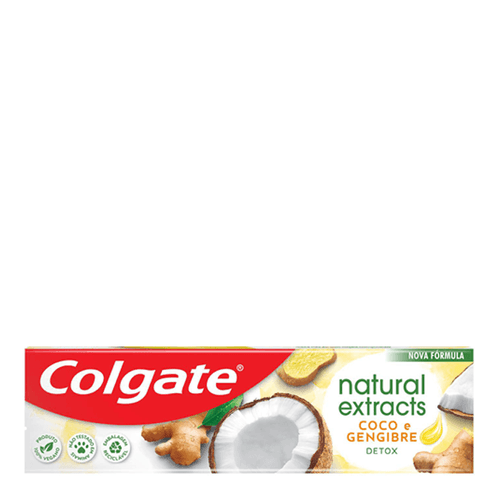 Kit Pasta de Dente Colgate Natural Extracts Detox Coco e Gengibre 90g 4 Unidades