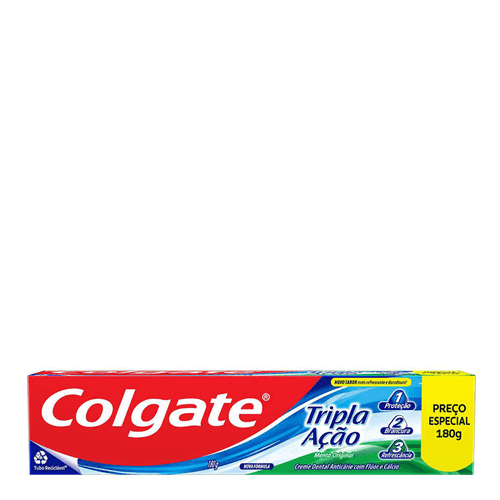 Kit Pasta de Dente Colgate Tripla Ação Menta Original 180g 4 Unidades