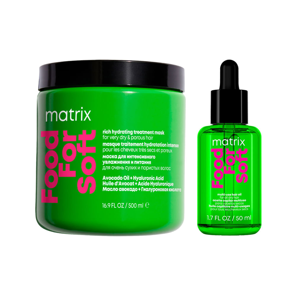 Kit Matrix Food For Soft Óleo 50ml + Máscara 500ml - Drogarias Pacheco