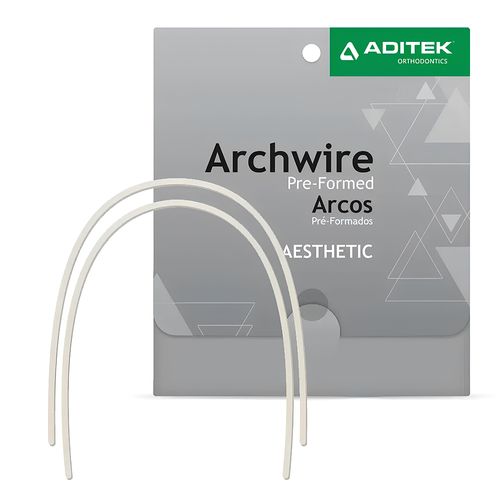 Arco Ortodôntico em Liga de NiTi Estético Inferior Aditek 020