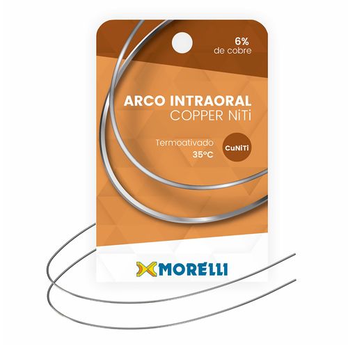Arco Intraoral Copper NiTi 35°C Superior Retangular Morelli 019x025 Arco Intraoral Copper NiTi 35°C Superior Retangular Morelli 019x025