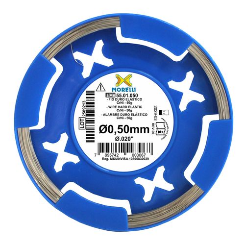 Fio Ortodôntico Duro Elástico CrNi Redondo 50g Morelli 0.5mm