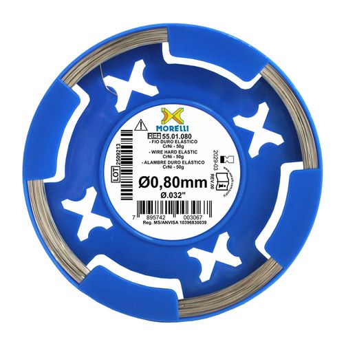 Fio Ortodôntico Duro Elástico CrNi Redondo 50g Morelli 0.8mm