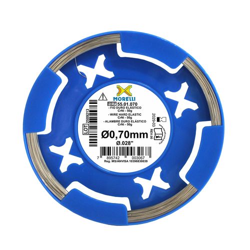 Fio Ortodôntico Duro Elástico CrNi Redondo 50g Morelli 0.7mm