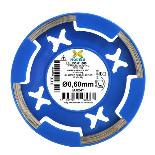Fio Ortodôntico Duro Elástico CrNi Redondo 50g Morelli 0.6mm