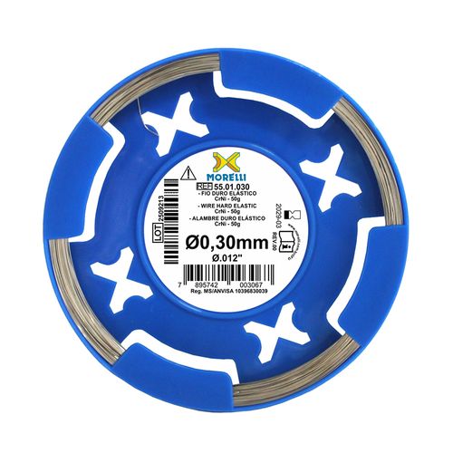 Fio Ortodôntico Duro Elástico CrNi Redondo 50g Morelli 0.3mm