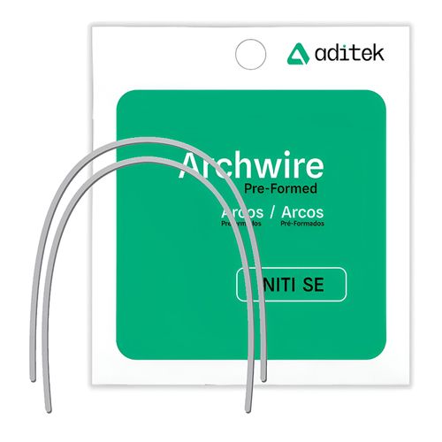 Arco de Niti Superelástico Inferior Retangular Aditek 017x025