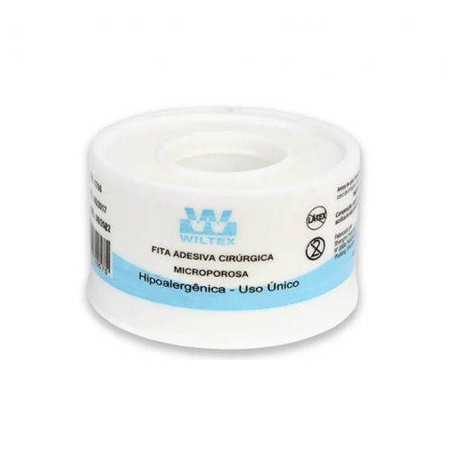 Fita Adesiva Cirúrgica Microporosa Hipoalergênica 10m Wiltex 12.5mm
