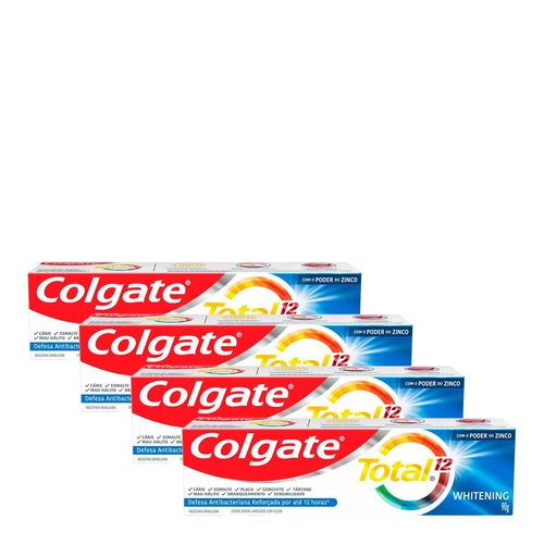Kit-Creme-Dental-Colgate-Total-12-Whitening-90g-4-Unidades Kit-Creme-Dental-Colgate-Total-12-Whitening-90g-4-Unidades