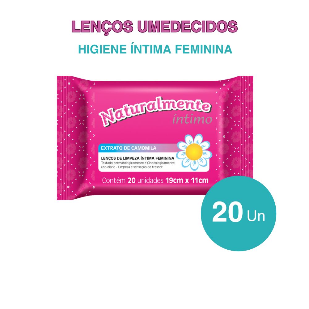 Lenço Umedecido Higiene Íntima Naturalmente 20un - Evergreen ...