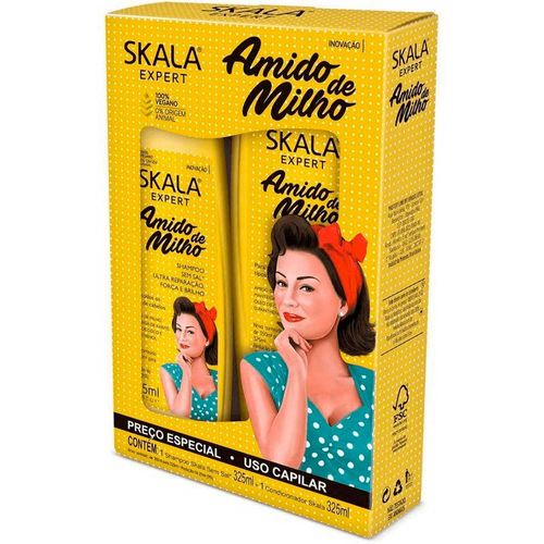Shampoo + Condicionador Skala 325ml Amido De Milho