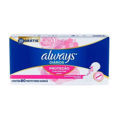 Protetor Diario Com Perfume Always Simples 80 Unidades