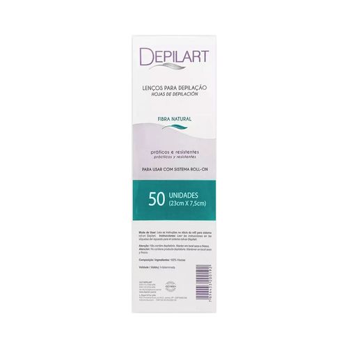 Depilador Lenços Depilart Para Depilação 50 Unidades