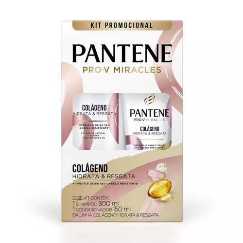 Kit Pantene Shampoo 300ml + Condicionador 150ml Colageno