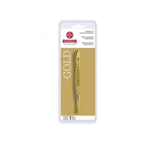 Pinça Mundial Gold Ponta Reta Bc 384