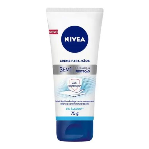 Creme Para Mãos Hidratante 3 Em1 Antibacteriano 75g