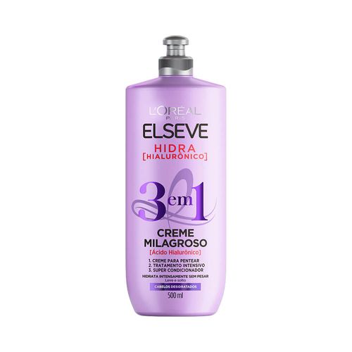Creme Milagroso Elseve 3 em 1 Hidra Hialurônico 500ml