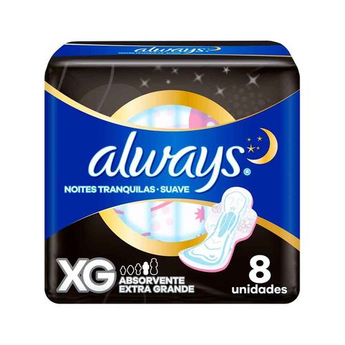 Absorvente Always Básico Suave XG Com Abas Com 8 Unidades