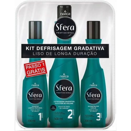 Sfera Kit Defrisagem Gradativa Liso Com 3 Unidades Sfera Kit Defrisagem Gradativa Liso C/3 Unidades