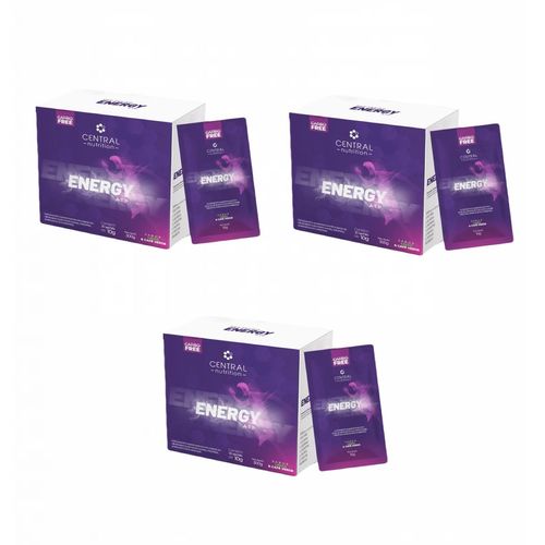3x Energy Atp-30 Sachês De 10g- Central Nutrition- Tangerina Tangerina