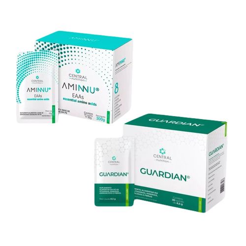 Aminnu Eaas 10g + Guardian 8,5g- Limão- Central Nutrition Tangerina