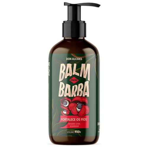 Balm Para Barba 450g Guaraná Antárctica Hidratante Don Alcides