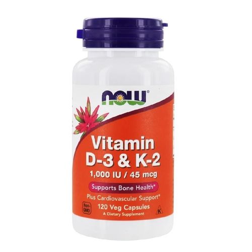 Vitamina D3 1000 e K2 45mcg 120 Cáps. Now Foods Vitamina D3 1000 e K2 45mcg 120 Cáps. Now Foods