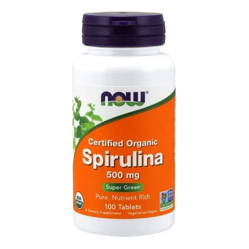 Spirulina 500 mg 100 Tablets Now Foods
