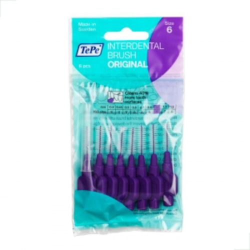 Escova Interdental 1.10mm Roxa TePe Cuidados Dentários Avançados Espaços Maiores Higiene Eficiência Remoção Resíduos Prá