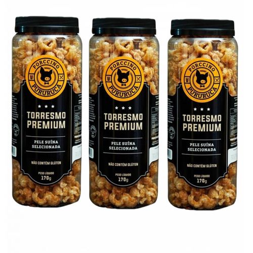 3x Torresmo Pururuca Premium Porccino - 170g 3x Torresmo Pururuca Premium Porccino - 170g