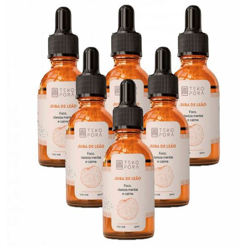 6x Extrato Juba De Leão- Hericium Erinaceus- Lions Mane-30ML Sem Sabor 6x Extrato Juba De Leão- Hericium Erinaceus- Lions Mane-30ML Sem Sabor