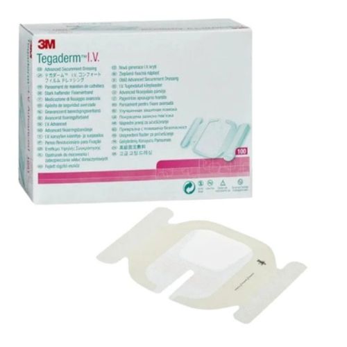 Curativo Tegaderm Fixador para Cateter 8,9cm X11,5cm fenestrado (caixa com 50 unidades) 1655 IV Fix - 3M