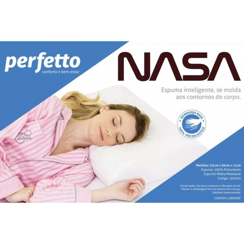 Travesseiro Visco Elástico Nasa com Capa Matelassê - Perfetto