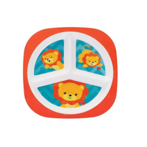 Pratinho infantil com divisórias Animal Fun Leão - Buba