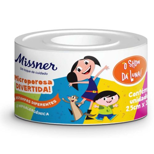 Fita microporosa infantil Show da Luna 2,5cm X 3,0m - Missner