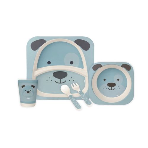 Kit Refeição Infantil em Fibra de Bambu Ecológico 5 peças  Cachorrinho - Buba